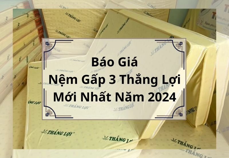 bảng giá nệm gấp 3 treo tại cửa hàng