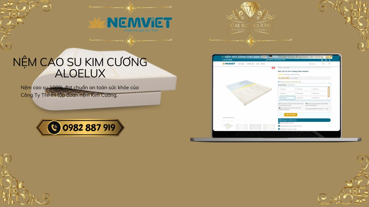 bảng giá tham khảo Nệm Kim Cương Titanium bày tại cửa hàng