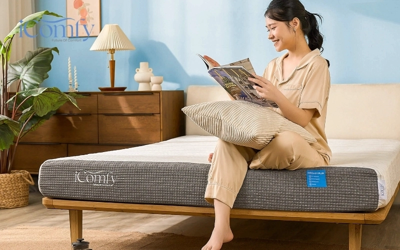 Bề mặt foam thoáng khí và vải áo nệm mát