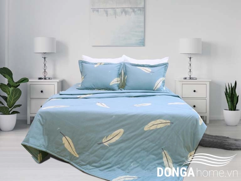 Bộ chăn ga gối Sông Hồng trưng bày tại showroom