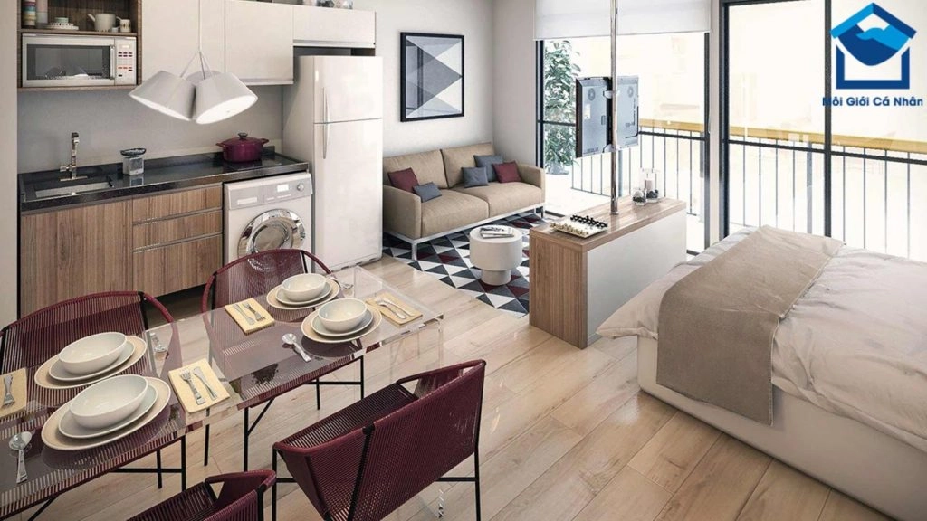 Căn hộ studio tối ưu với nệm American gấp 3