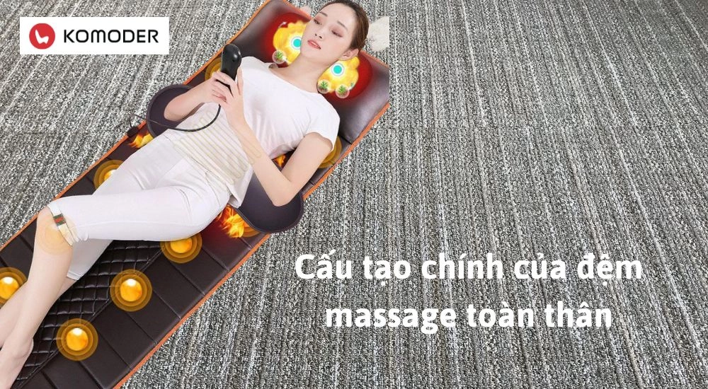 cắt lớp cấu tạo nệm massage Vạn Thành Lợi
