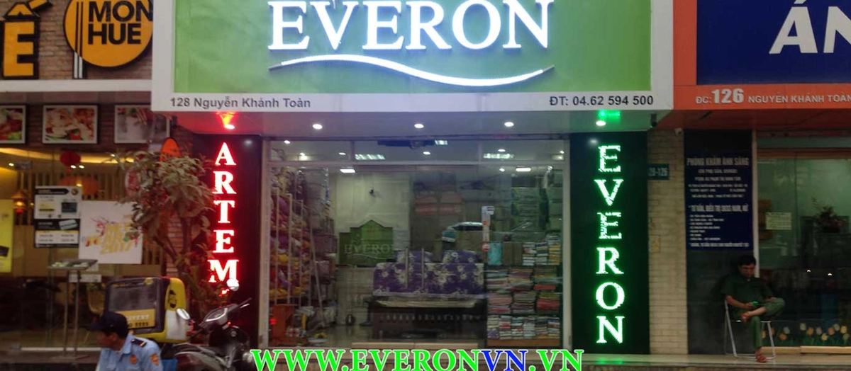 ghi chú trả lời về nệm Everon và Hanvico