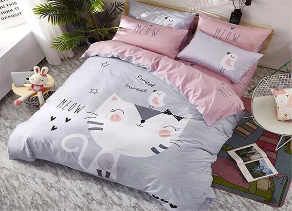 mẫu bộ chăn ga gối đệm cute Everon pastel