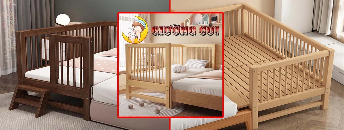 Nệm cũi đặt sát giường bố mẹ an toàn
