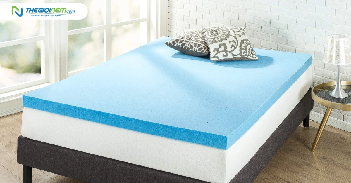 nệm foam memory Tempur lớp gel làm mát