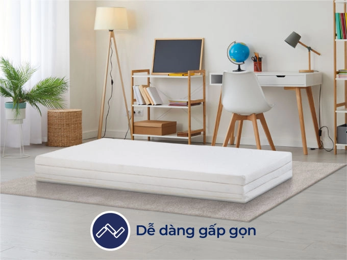 Nệm gấp 3 chuyển đổi thành ghế bệt tiện lợi