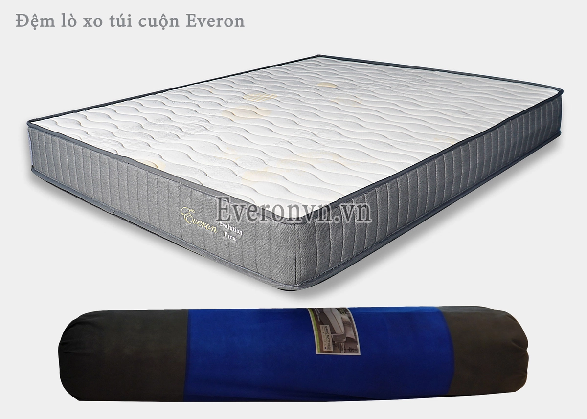 nệm hybrid lò xo túi và foam Everon