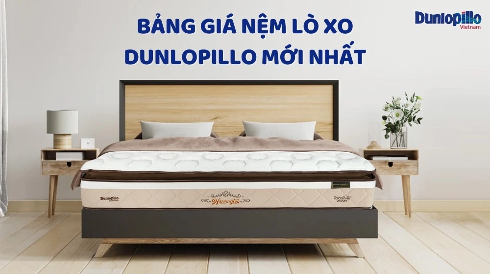 Nệm lò xo Dunlopillo ruột chăn microfiber ấm nhẹ