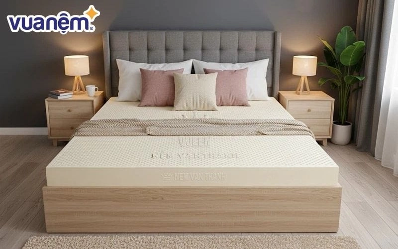 Nệm Vạn Thành 5cm dùng làm topper gọn nhẹ