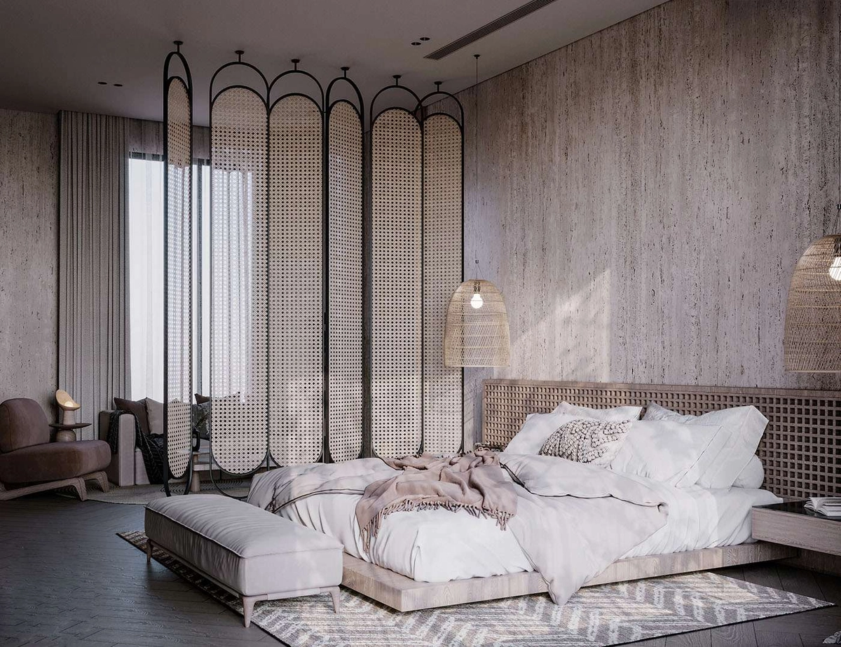 phòng ngủ tối giản với đệm cao cấp nhập khẩu