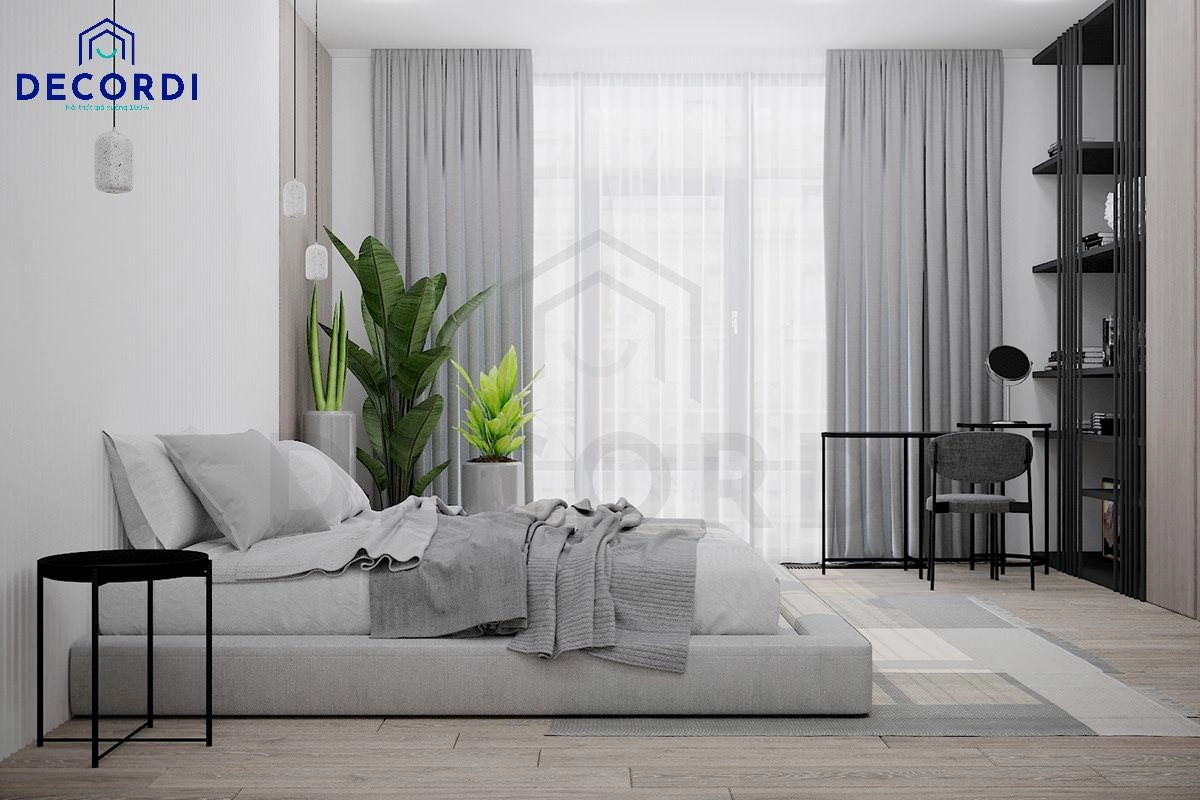 Phòng ngủ tối giản với nệm Ru9 thoáng khí