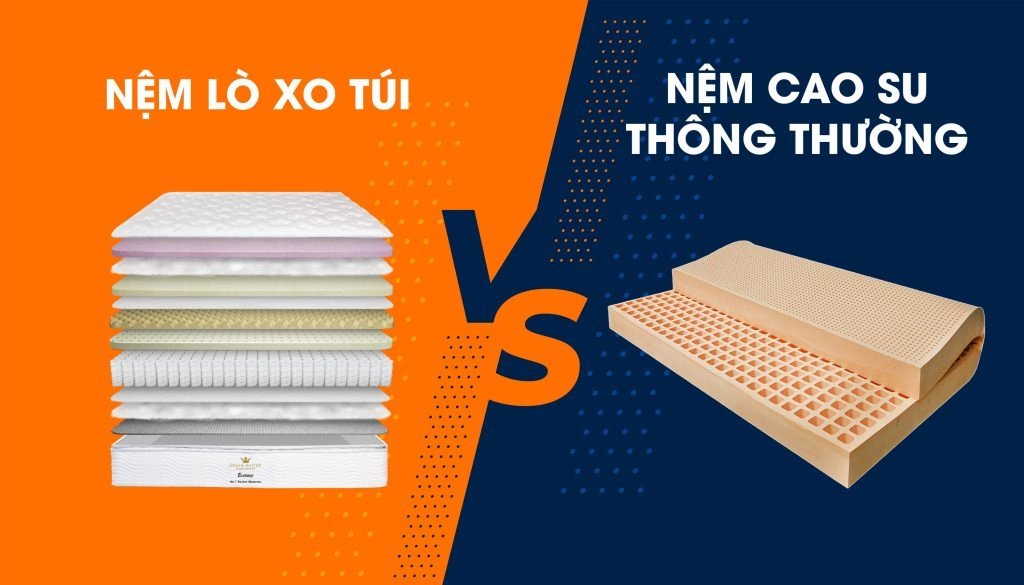 so sánh nệm cao su non chính hãng và hàng trôi nổi