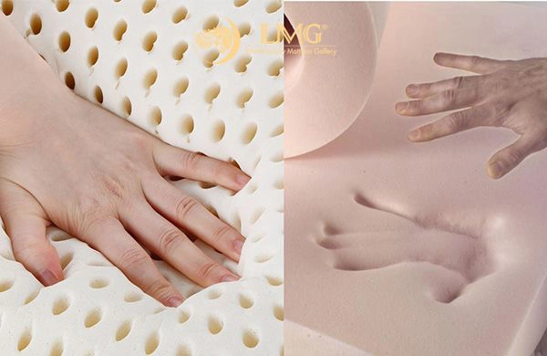 so sánh nệm cao su thiên nhiên và nhân tạo