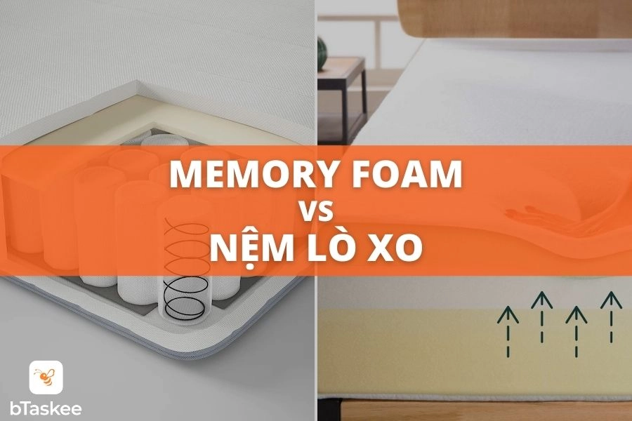 So sánh nệm latex lò xo và foam