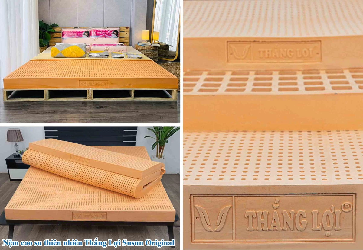 so sánh nệm Thắng Lợi với cao su thiên nhiên