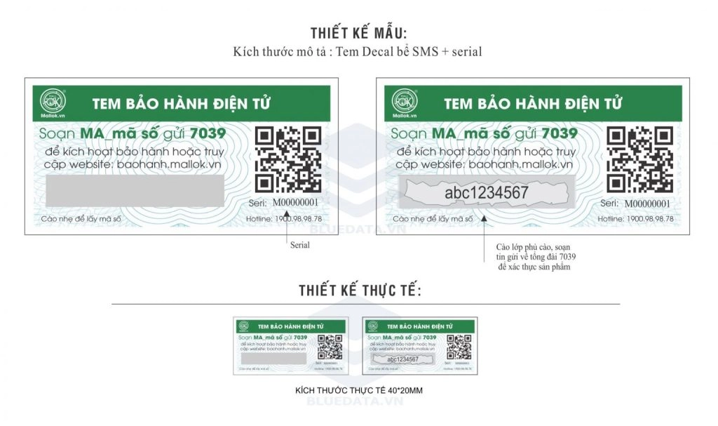Tem bảo hành và phụ kiện chính hãng Rosi Thắng Lợi