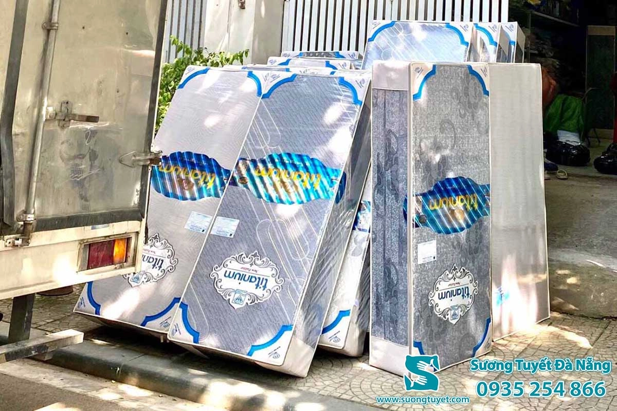 trưng bày nệm bông ép Everon Hanvico Kim Cương